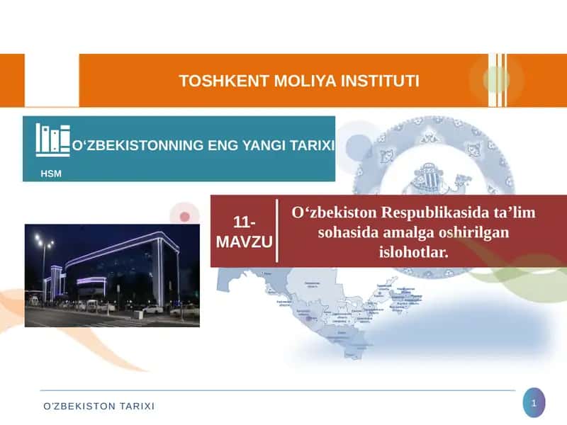 O‘zbekiston Respublikasida ta’lim sohasida amalga oshirilgan islohotlar. 1