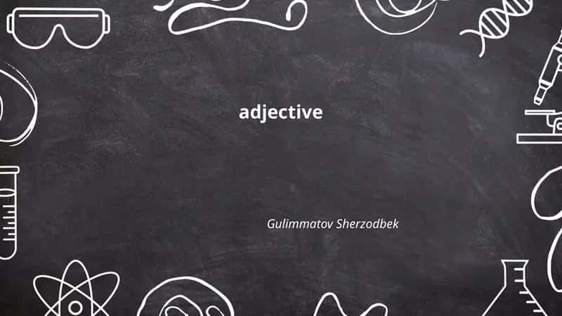Plan: Descriptive (qualitative) adjectives 1