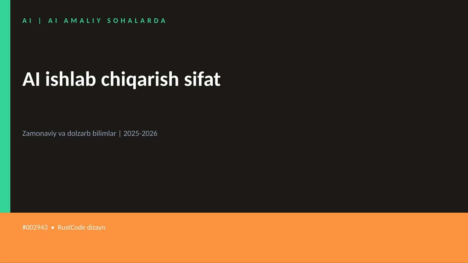 AI ishlab chiqarish sifat 1