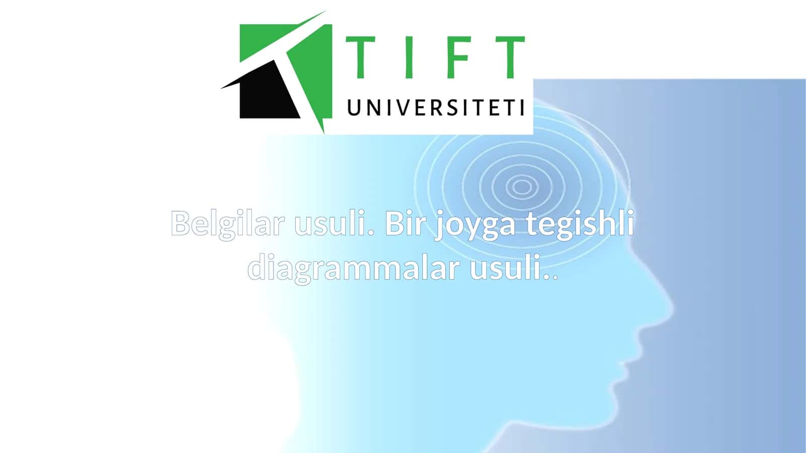 Belgilar usuli. Bir joyga tegishli diagrammalar usuli 1