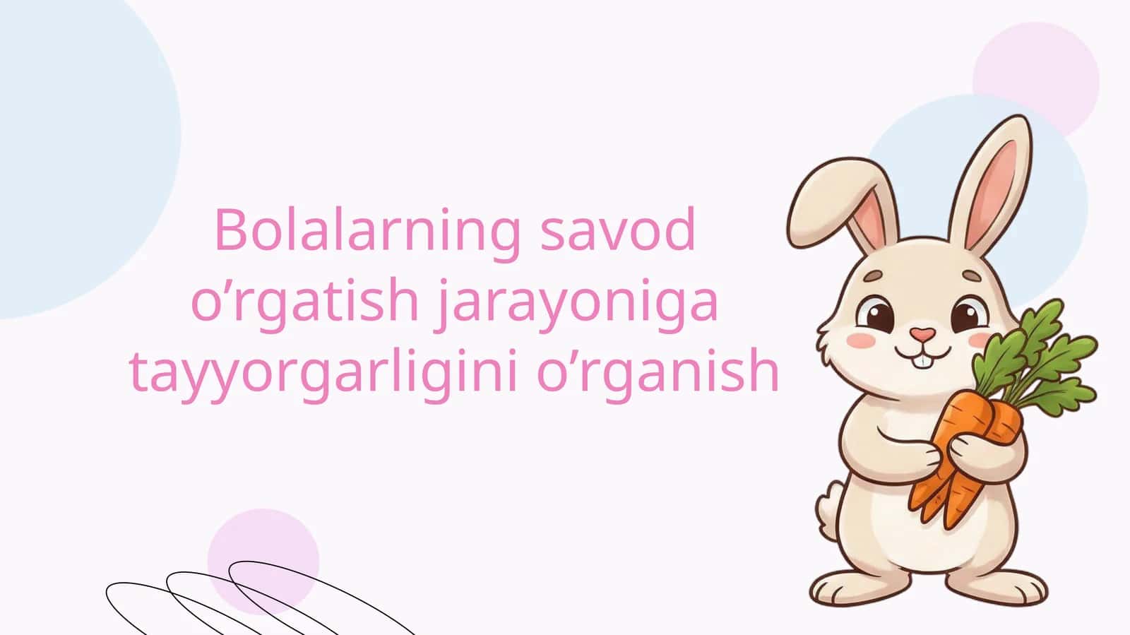 Bolalarning savod o'rgatish jarayoniga tayyorgarligini o'rganish 1