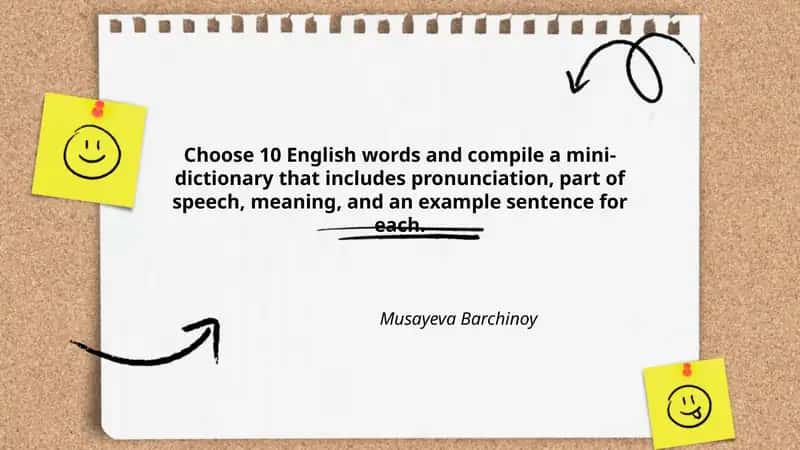 Mini-dictionary: 10 common everyday nouns 1