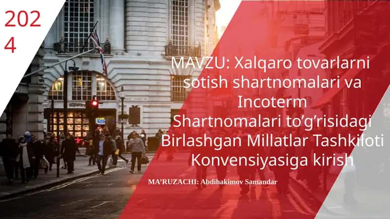 Xalqaro tovarlarni sotish shartnomalari 1