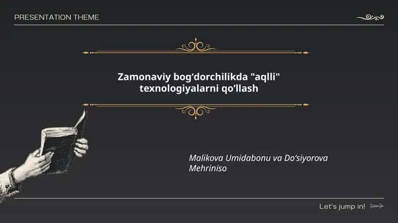 Zamonaviy bogʻdorchilikda "aqlli" texnologiyalarni qoʻllash 1