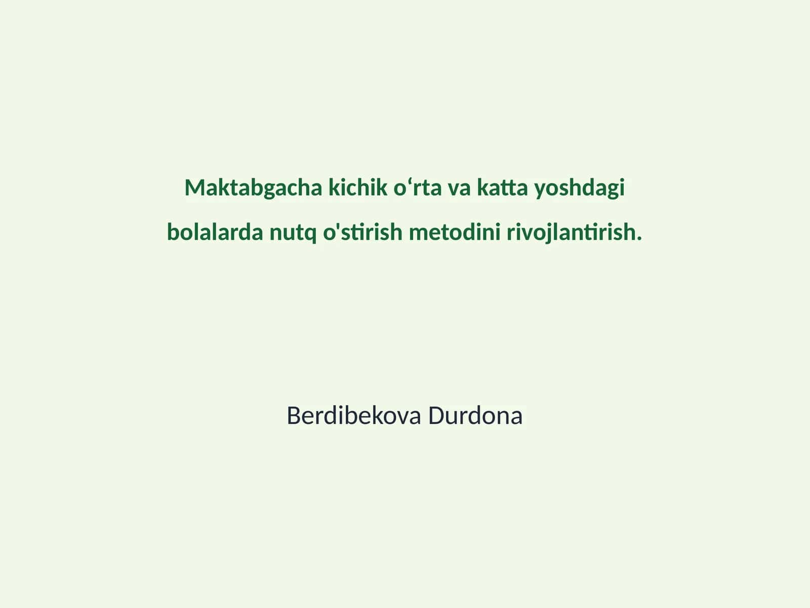 Nutq rivojlantirishning nazariy asoslari 1