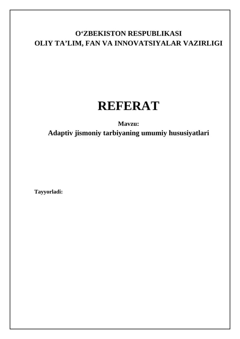 Adaptiv jismoniy tarbiya 1