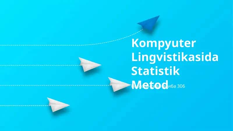 Kompyuter Lingvistikasida Statistik Metod 1
