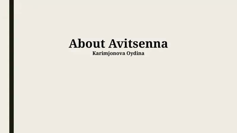 Avitsenna 1