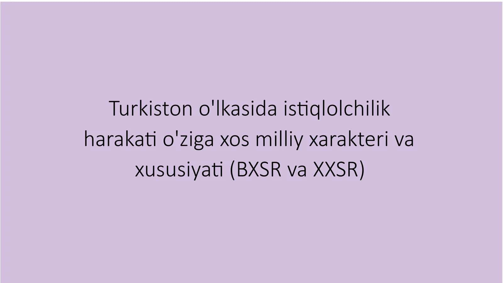 Istiqlolchilik harakati 1