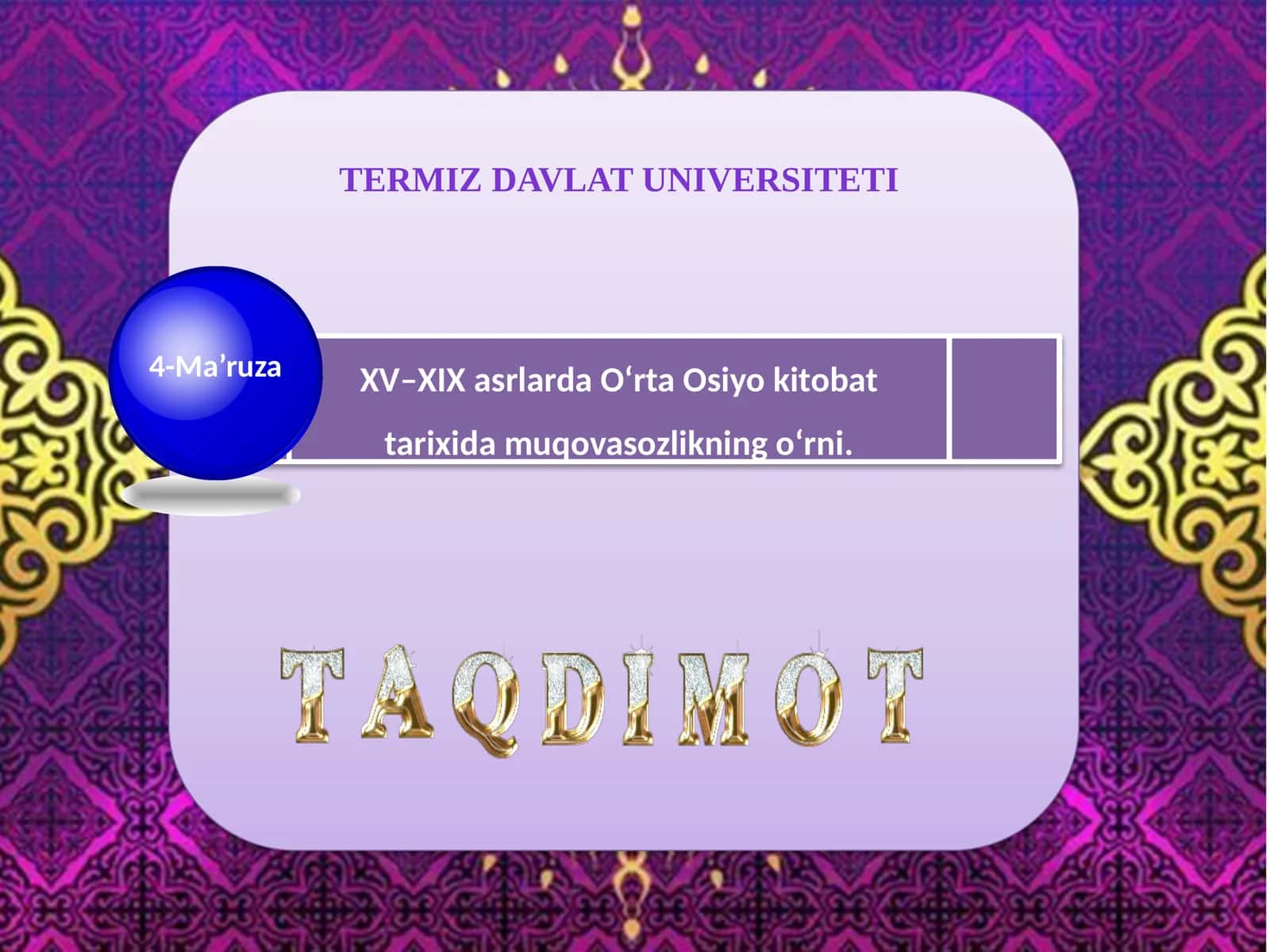 Temuriylar va Shayboniy va Ashtarxoniylar davridagi O'rta Osiyo muqovasozlik tarixi 1