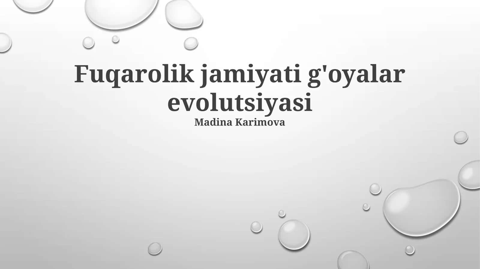 Fuqarolik jamiyati g'oyalar evolutsiyasi 1