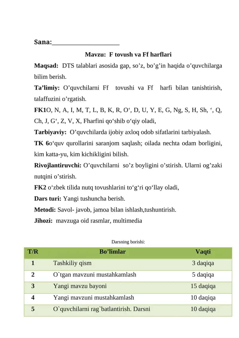 F tovush va Ff harflari 1