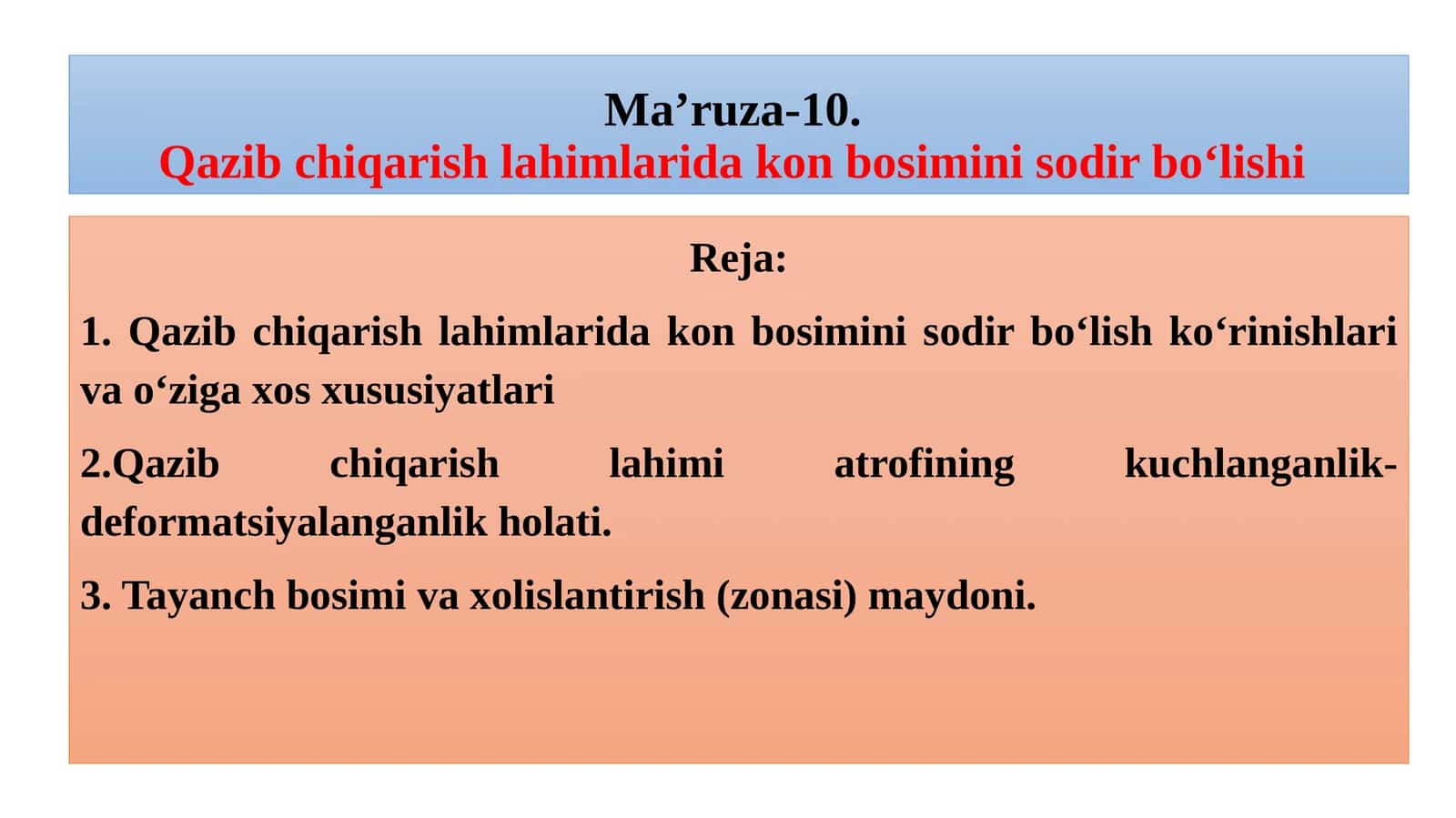 Qazib chiqarish lahimlari 1