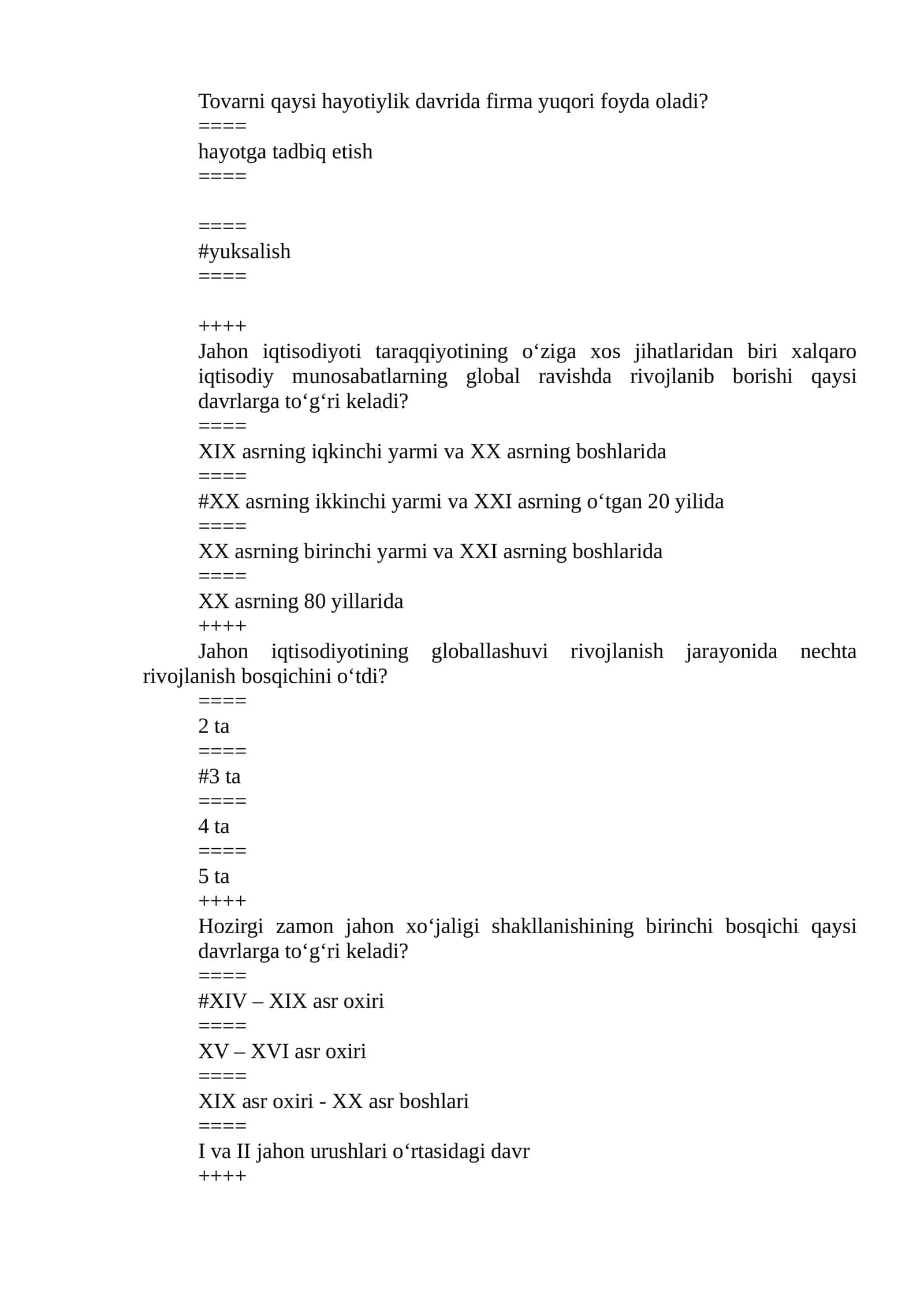 hayotga tadbiq etish 1