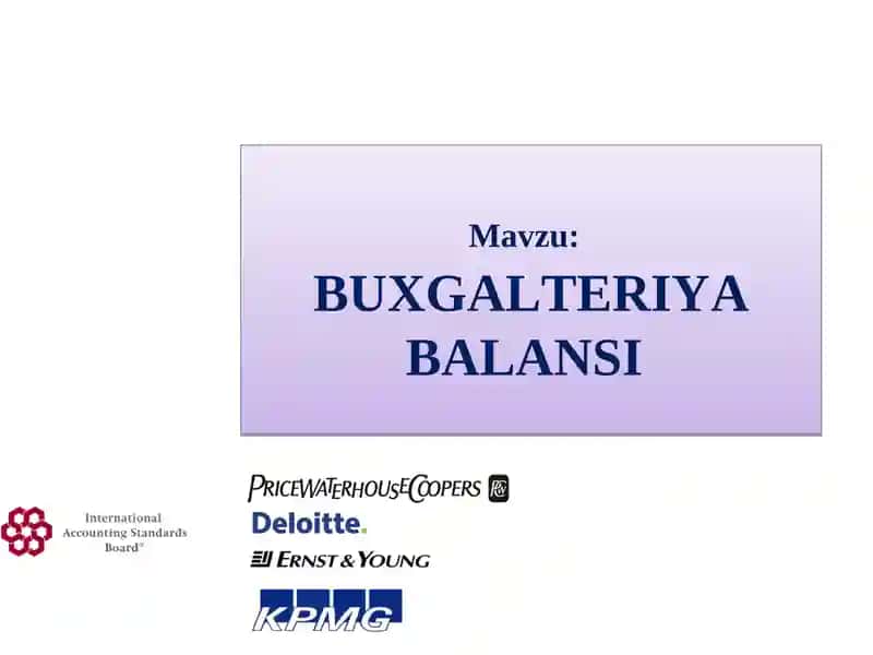 BUXGALTERIYА BALANSI