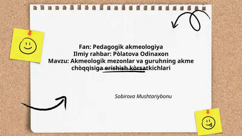 Akmeologik mezonlar va guruhning akme chòqqisiga erishish kòrsatkichlari 1