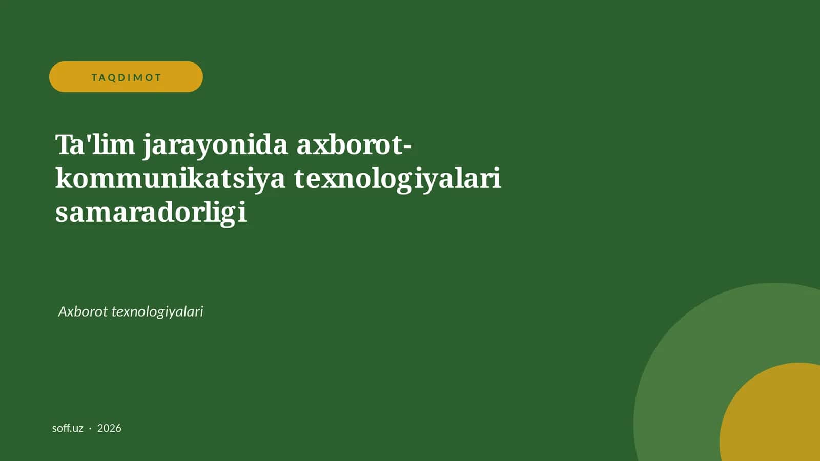 Ta'lim jarayonida axborot-kommunikatsiya texnologiyalari samaradorligi 1