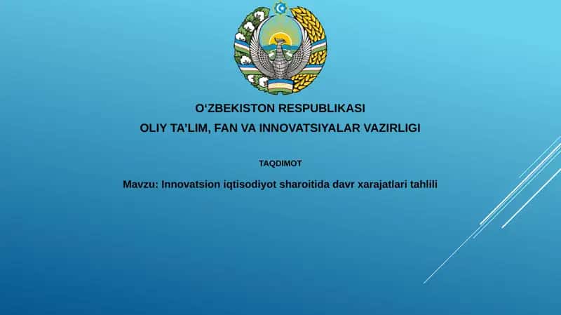 Innovatsioniqtisodiyotsharoitidadavrxarajatlaritahlili 1