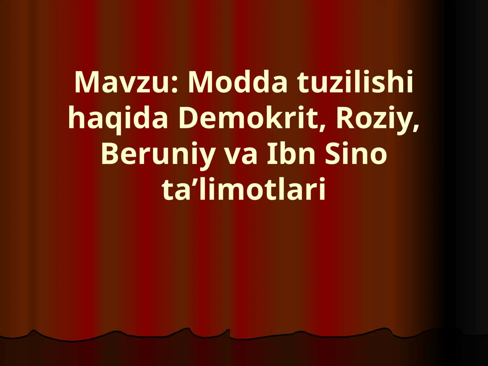 Modda tuzilishi haqida Demokrit, Roziy, Beruniy va Ibn Sino ta’limotlari 1