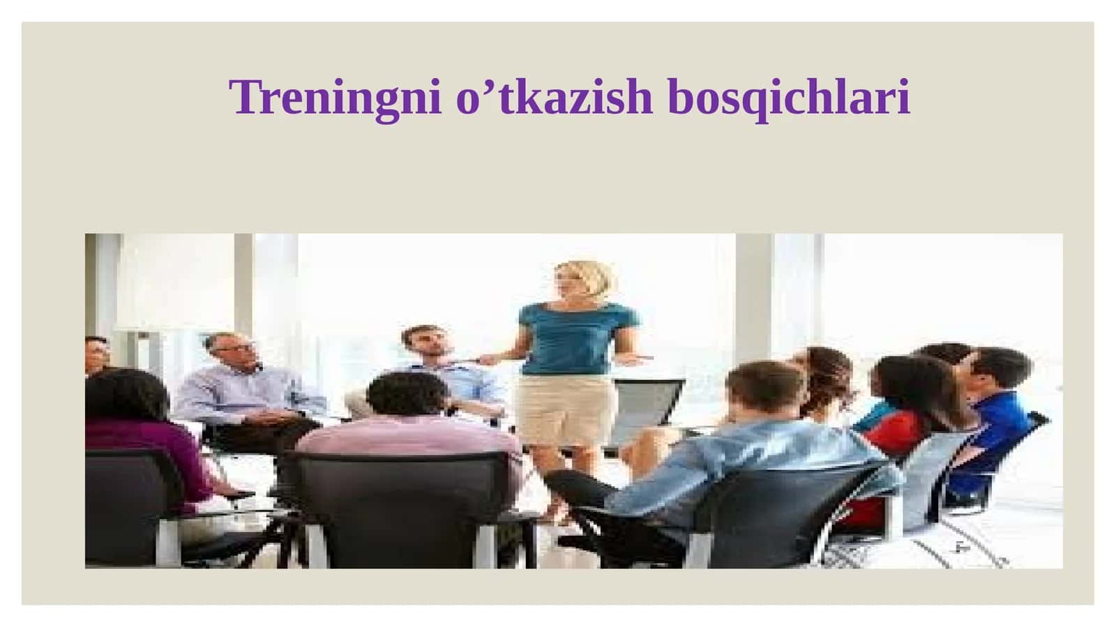 Treningni o’tkazish bosqichlari 1