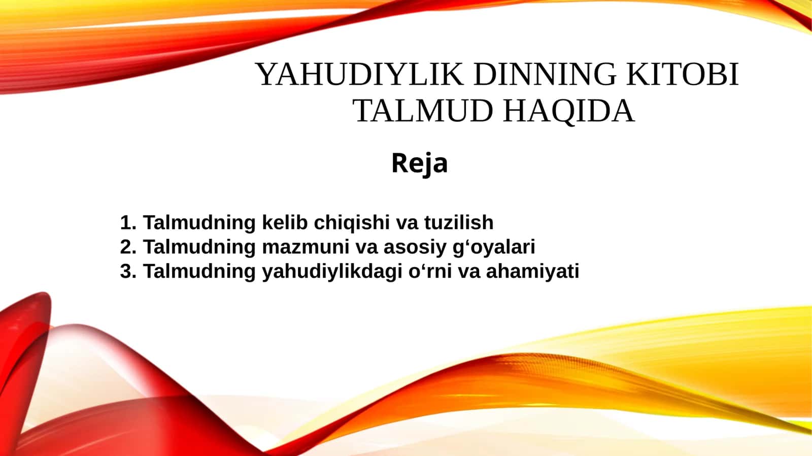 Yahudiylikning kitobi Talmud haqida 1