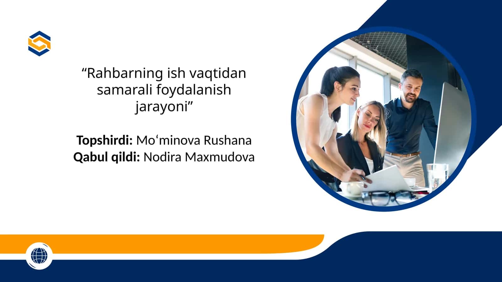 Rahbarning ish vaqti dan samarali foydalanish jarayoni 1