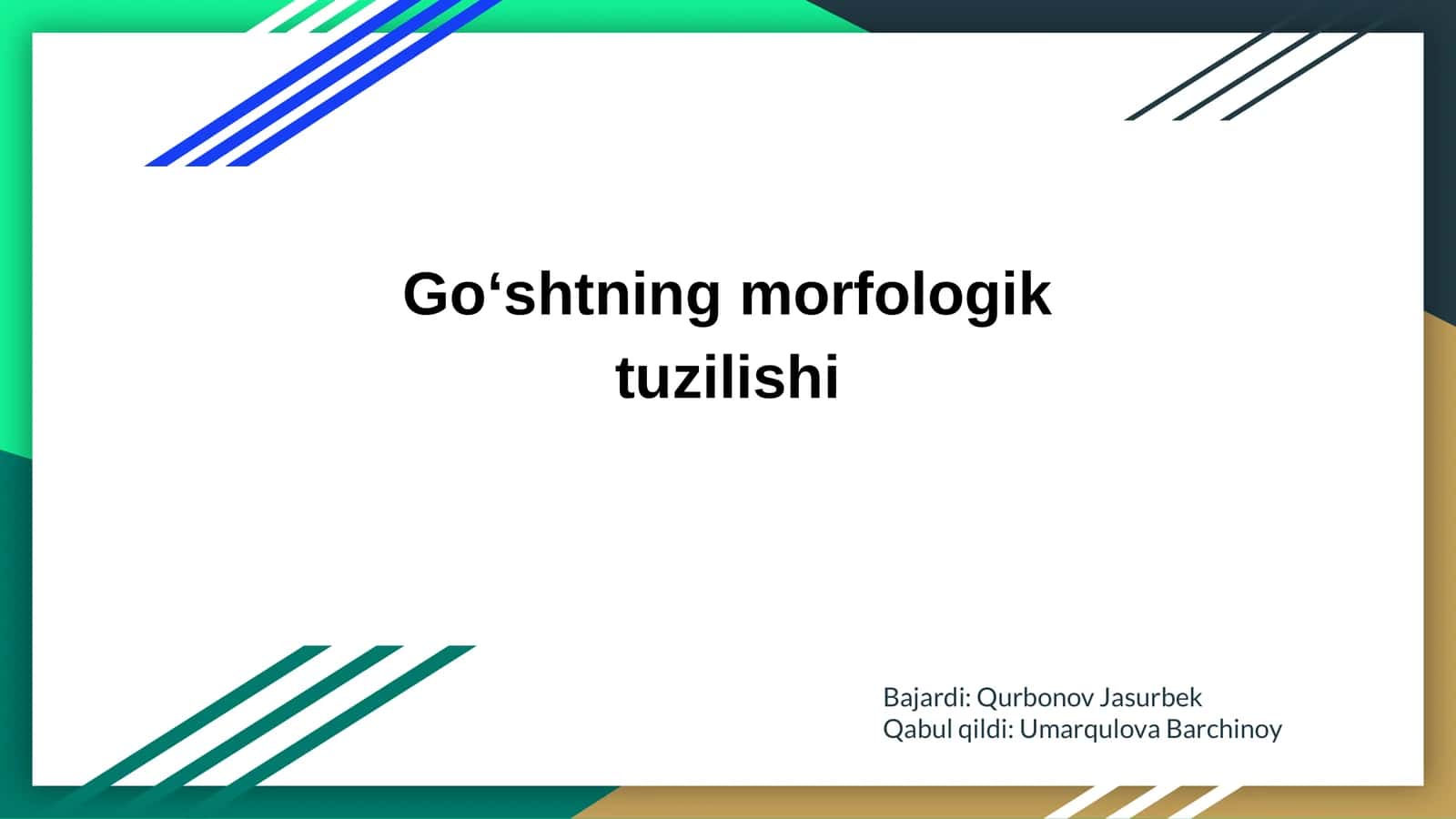 Morfologik tuzilishining ahamiyati 1