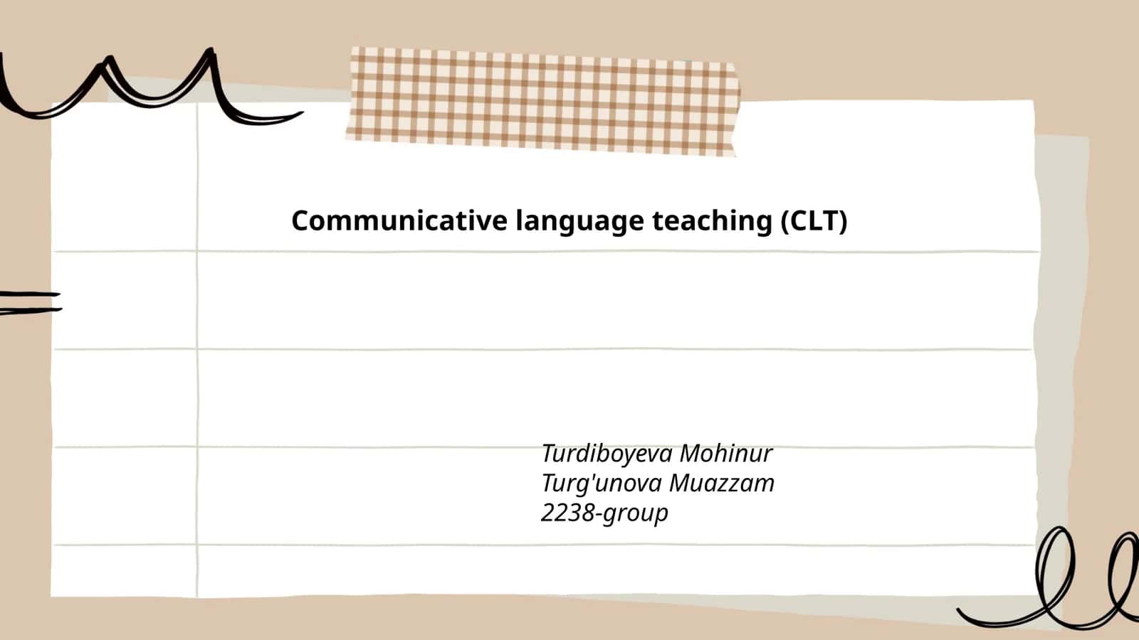 Communicative language teaching (CLT) 1