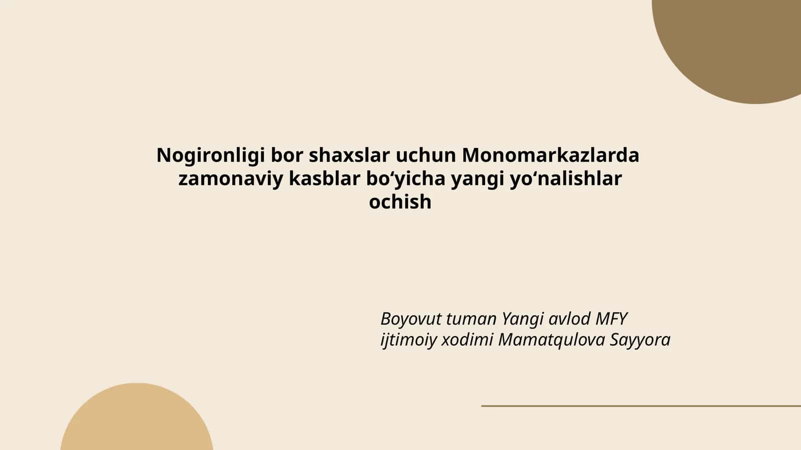 Monomarkazlarda zamonaviy kasblar boʻyicha yangi yoʻnalishlar ochish 1