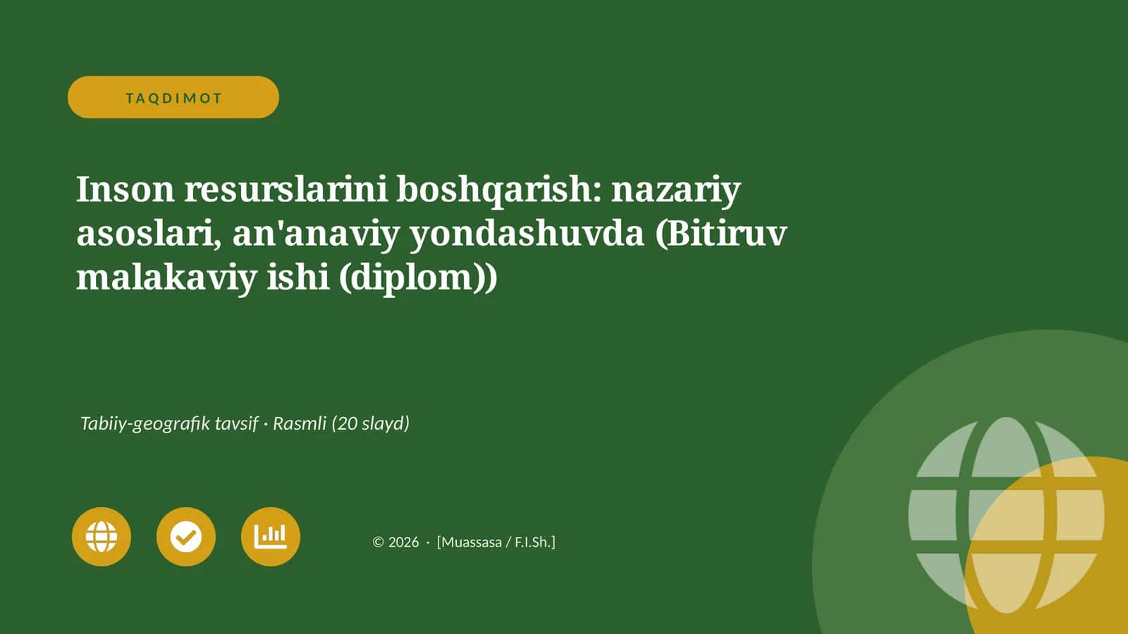 Inson resurslarini boshqarish: nazariy asoslari, an'anaviy yondashuvda (Bitiruv malakaviy ishi (diplom)) 1