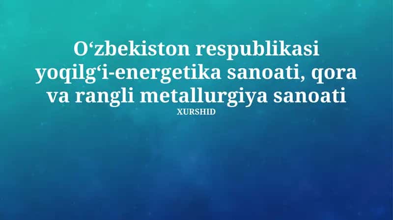 Navoiy viloyatidagi kon-metallurgiya kombinati 1