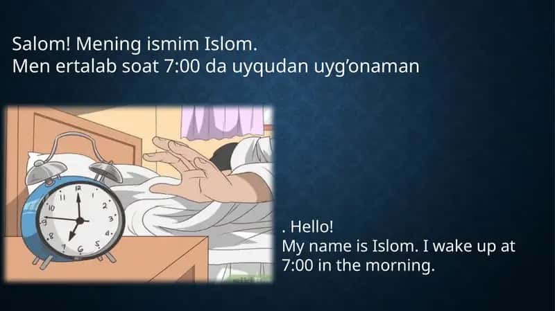 Ingliz tili kun tartib 1