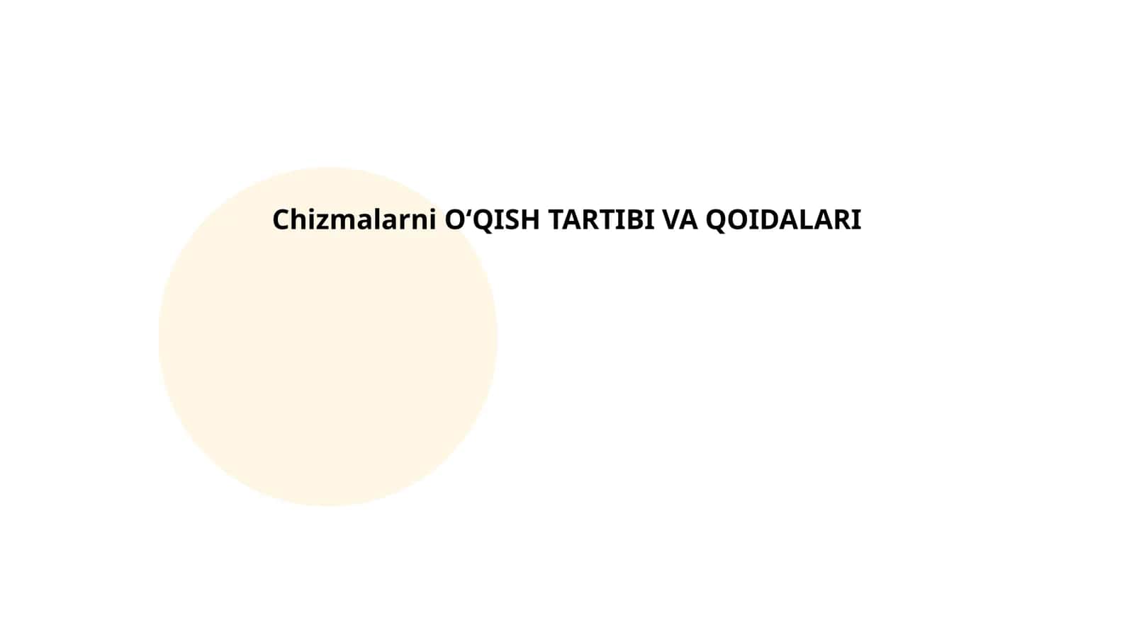 Chizmalarni OʻQISH TARTIBI VA QOIDALARI 1