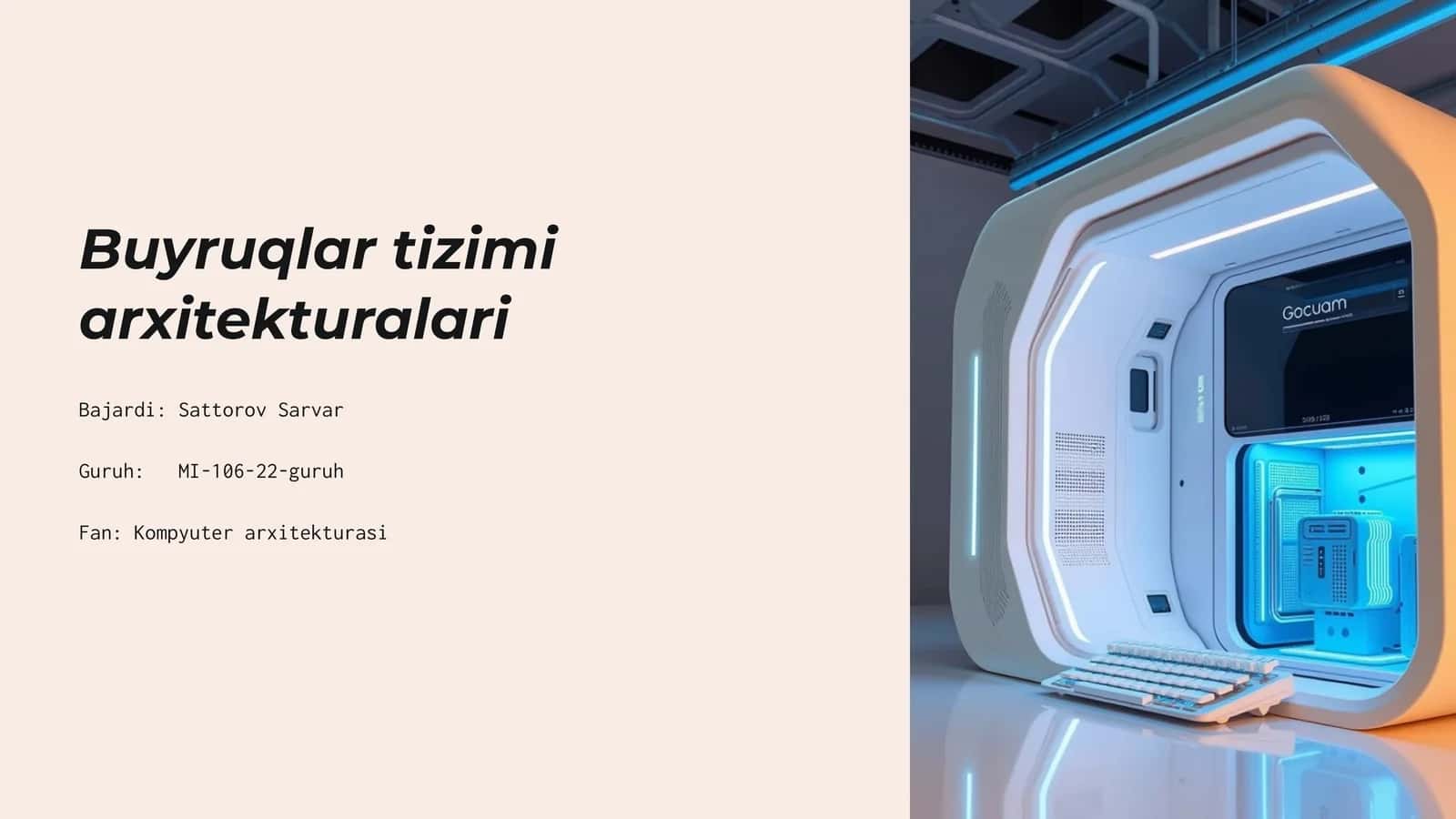 Buyruqlar tizimi arxitekturalari 1
