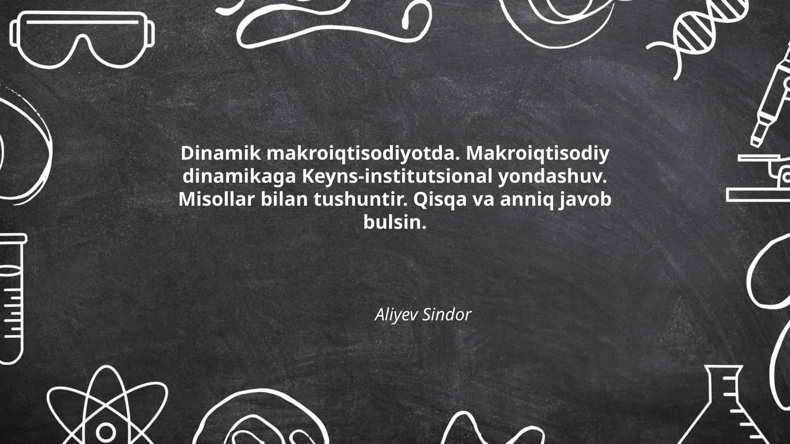 Dinamik makroiqtisodiyotda. Makroiqtisodiy dinamikaga Keyns-institutsional yondashuv 1