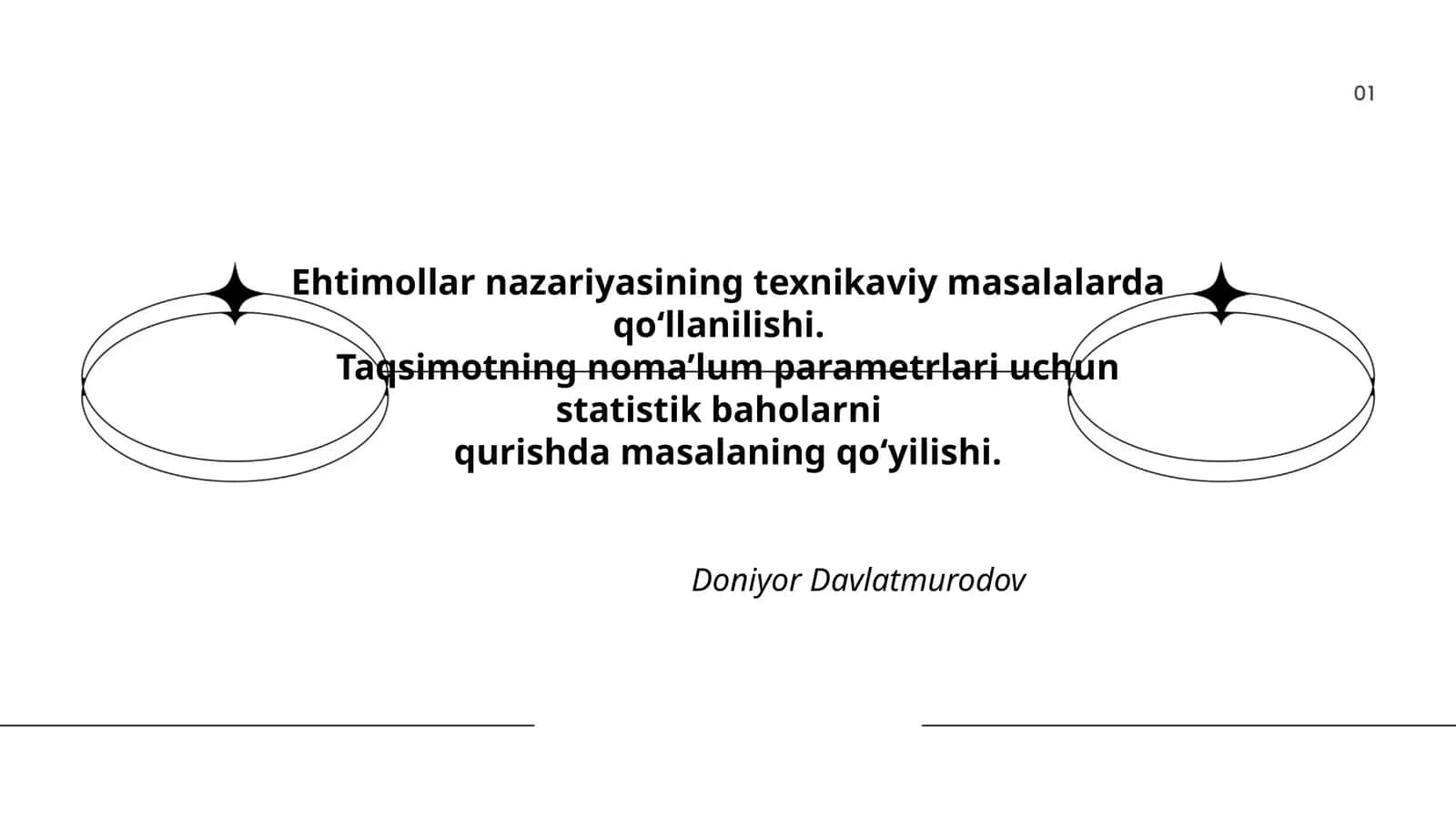 Ehtimollar nazariyasining texnikaviy masalalarda qo‘llanilishi 1