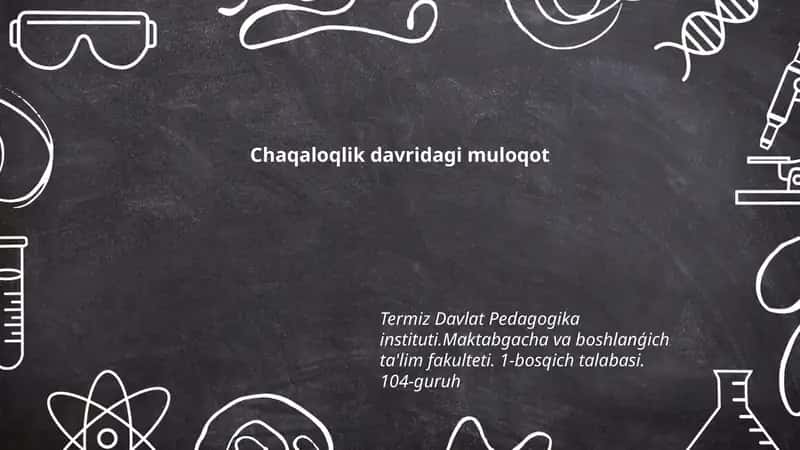 Chaqaloqlik davridagi muloqot 1