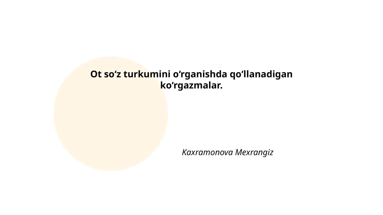 Ot so‘z turkumini o‘rganishda qo‘llanadigan ko‘rgazmalar 1