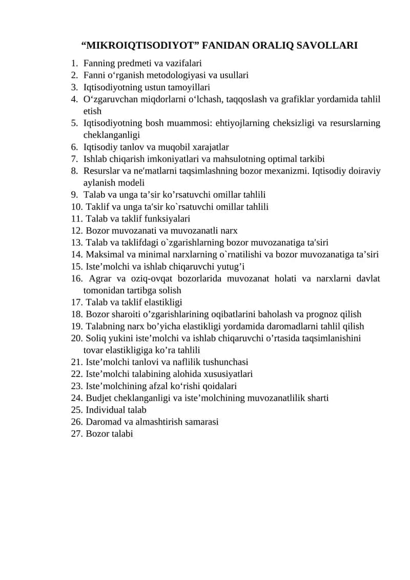 MIKROIQTISODIYOT 1