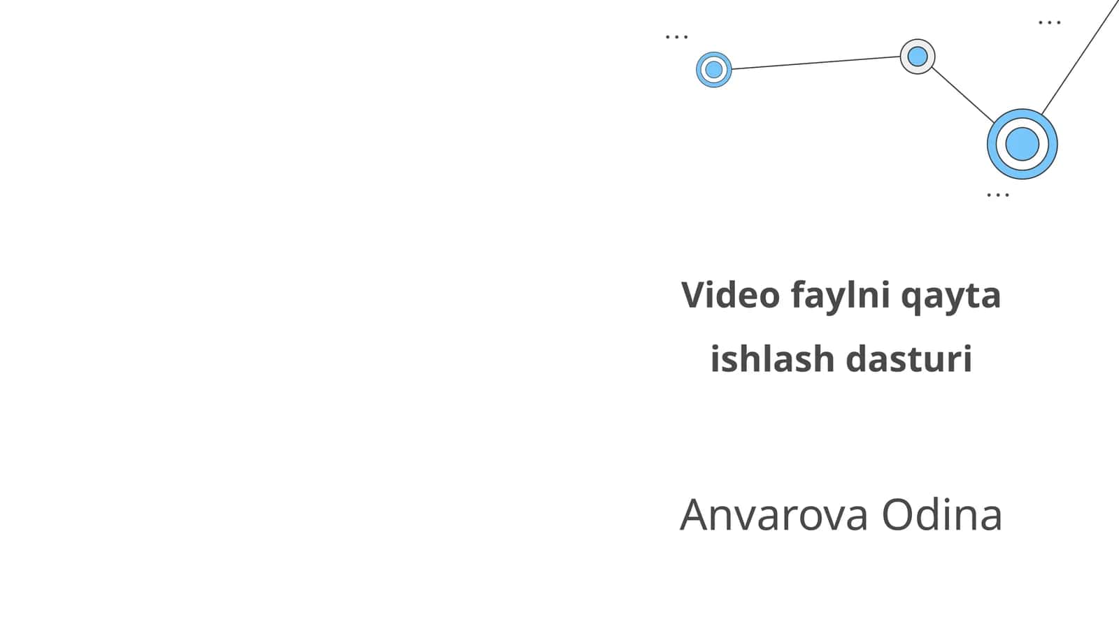 Video faylni qayta ishlash dasturi 1