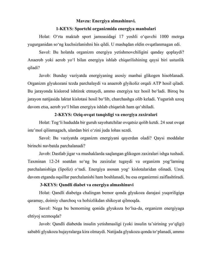 Sportchi organizmida energiya manbalari 1