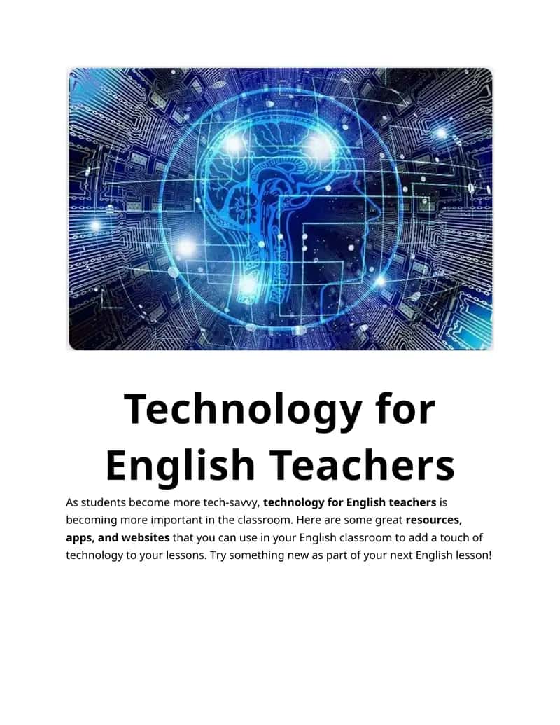 Mavzu: Technology for English Teachers 1