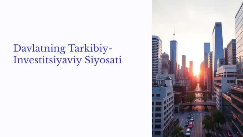 Davlatning Tarkibiy-Investitsiyaviy Siyosati 1