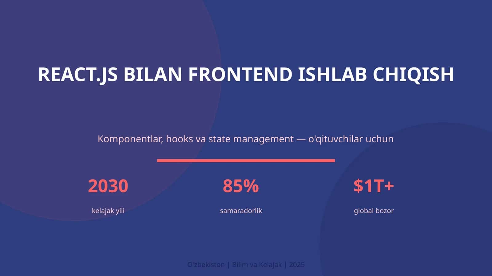 REACT.JS BILAN FRONTEND ISHLAB CHIQISH 1