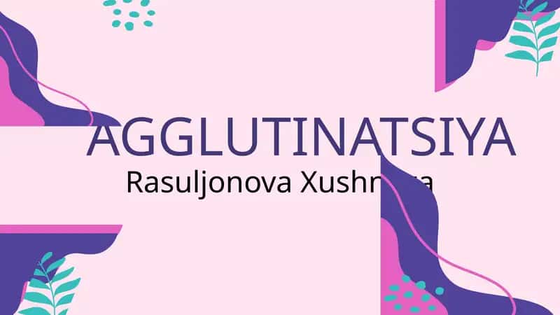 Serologik reaksiyalar.Agglutinatsiya 1
