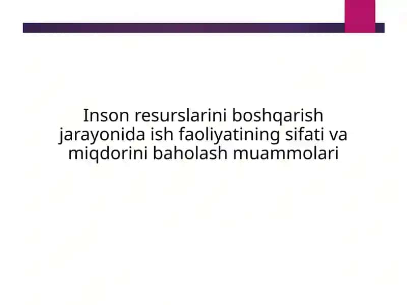 Samaradorlikni boshqarish