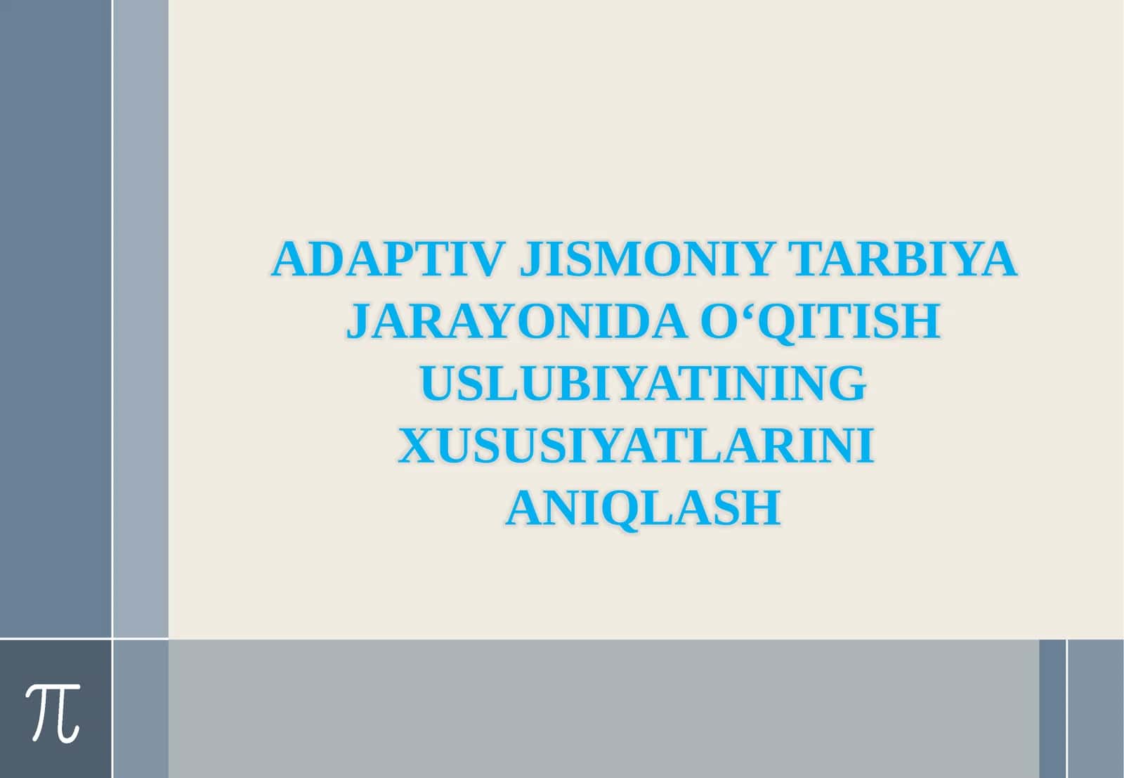 Adaptiv Jismoniy Tarbiya Jarayonida O‘qitish Uslubiaytining Xususiyatlarini Aniqlash 1