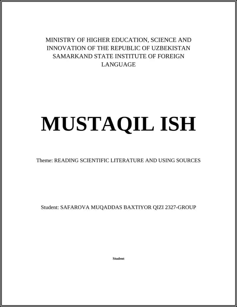 Understanding Scientific Papers 1