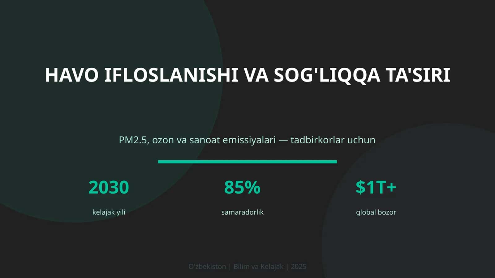 HAVO IFLOSLANISHI VA SOG'LIQQA TA'SIRI 1