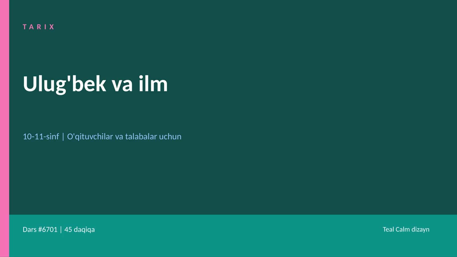 Ulug'bek va ilm 1